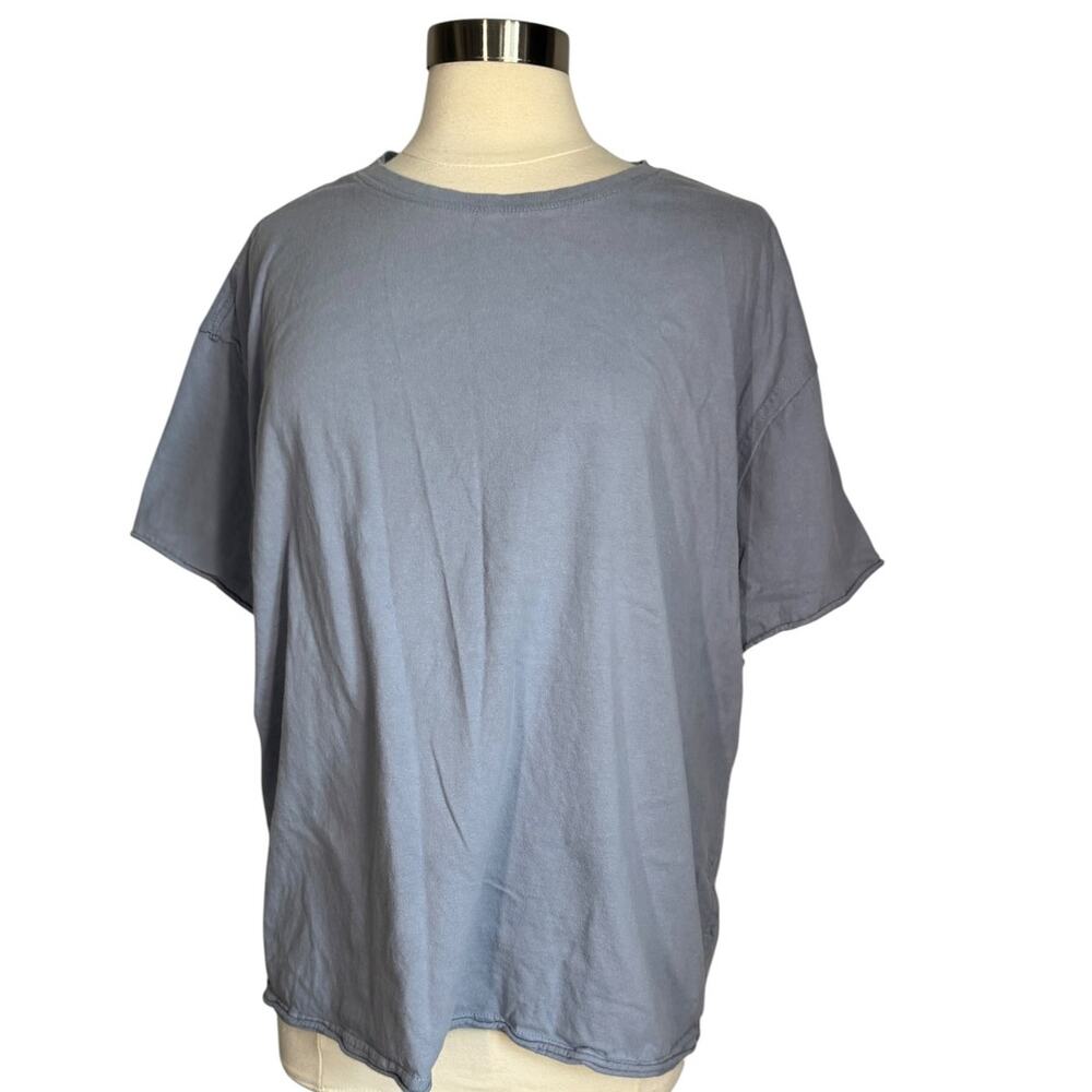 Tarse Women’s XL Pale Blue Oversized 100% Cotton T-Shirt
